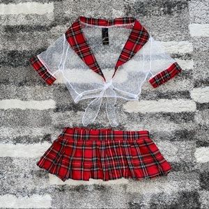 Sheer School Girl Lingerie Outfit